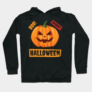 Boo! Spooky Halloween Pumpkin Face Hoodie